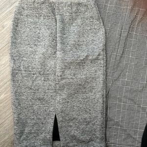 2 GREY H&M midi skirts